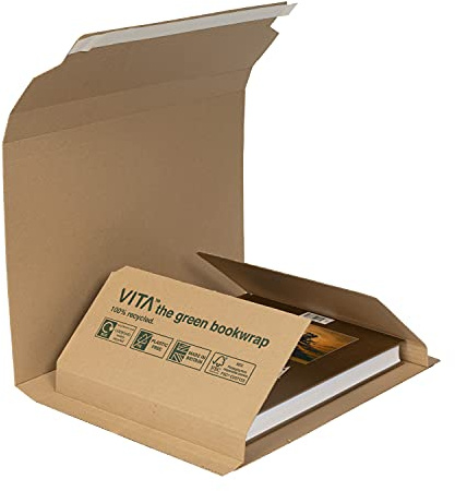 Vita Packaging 406 x 302 mm Bokförpackning Peel And Seal Bwm08 Manilla, Förpackning Med 20