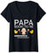 Femme Papa Soon To Be Chargement Future Papa Annonce De Grossesse T-Shirt avec Col en V