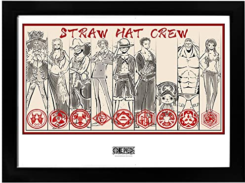 GB eye One Piece Straw Hat Crew 30 x 40cm Framed Collector Print