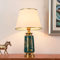 Mengjay Tischlampe Wohnzimmer Tischleuchte Postmoderne Keramik Tischlampe Schlafzimmer Nachttischlampen Haushalt Gemütliches Luxuriös Hotel Zimmer Villa Leselampen Bürolampe E27 Tischlampen (Grün)