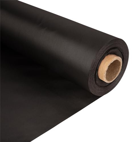 10 Metre Black, Waterproof Outdoor Canvas Fabric. 100% PU Polyurethane Fabric, 150GSM, 0.8mm Slim and 150cm Wide. UV Resistant Material, for deckchairs, beanbags, awnings, hammocks and More!