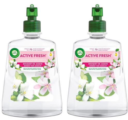 Air Wick - 2 recambios automáticos en aerosol sin gas, flor de cerezo y frambuesa