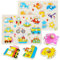 DAGORD Holzpuzzle Fahrzeuge Meerestiere Baby Spielzeug Puzzle ab 1 2 3 Jahre Montessori Spielzeug Steckpuzzle Holz mit Großen Holzknöpfen zum Greifen Lernspielzeug für Jungen Mädchen Kindergeschenke