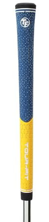 Tour Fit Dual Compound Golf Grips Standard/Midsize Premium Half Cord Wood Iron Golf Grip &Tape (Blue/Yellow Standard)