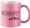 Huuraa Glitzer Kaffeebecher Erzieherin mit Herz Geschenk 330ml Pink Erzieherin Mitbringsel