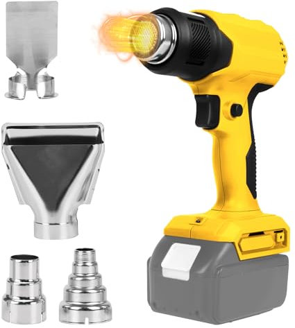 Décapeur Thermique sans Fil Compatible avec Makita 18V, Décapeur Thermique avec 4 Buses, Pistolet à Air Chaud Jusqu'à 580°C, Décapeur Pistolet Thermique pour Travaux Manuels, Soudage (Sans Batterie)