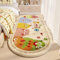 POPUPWAVE Teppich Waschbar für Schlafzimmer 40 x 120 cm, Niedlicher und lustiger Kinder-Teppich, modern, Bedruckt, weiß, unregelmäßige Form für Eingangsbereich（DREI Hunde） (Lächelmonster)