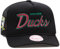 Mitchell & Ness Anaheim Ducks NHL Script Trucker Mesh Snapback Hat Cap - Schwarz, Schwarz, Einheitsgr��e