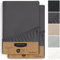 Hausfelder 2er Set Topper Spannbettlaken 180x200cm bis 200x200cm - bis 15cm Steghöhe, 100% Baumwolle Bettlaken 180 x 200 cm bis 200 x 200 cm, Spannbetttuch und Topperbezug Anthrazit