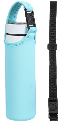 QUARKZMAN 2pcs Housse Isotherme En Néoprène 15.5-20oz Bleu Clair | Pour Gourde, Porte-Gourde Isolant Pliable, Housse De Protection Pour Bouteille Avec 2 Bretelles