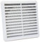 Kair White Louvred Wall Vent Grille 183mm External Dimension with Flyscreen and Round 150mm - 6 inch Rear Spigot