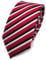 TigerTie - schmale Designer Krawatte in karminrot rot schwarz weiss gestreift