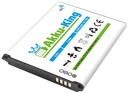 Akku-King Akku kompatibel mit Samsung EB-L1G6LLU - Li-Ion 2400mAh (mit NFC) - für Galaxy S3 GT-I9300, S3 i9301 Neo, S3 LTE GT-i9305