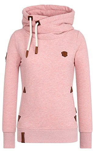 Naketano Damen Kapuzenpullover , Schmutzmuschi Pink Melange, Large