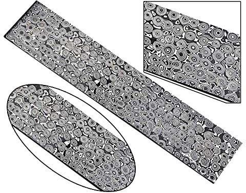 Barra de acero de Damasco, billet, para cuchillos, herramientas y patrón de caída de lluvia. 2127