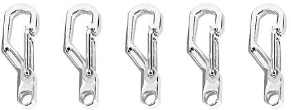 5 Teile/Beutel Verriegelung Karabiner Legierung Mini Karabinerhaken Karabiner(Silber)
