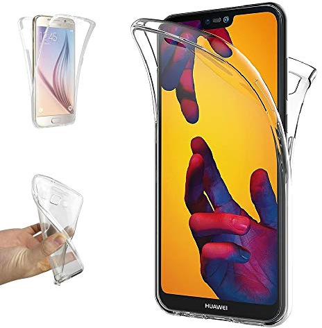 REY Cover in Gel TPU per Huawei P20 Lite, Silicone Case, 360° Full Body Protezione, Protettiva Sottile Back Cover