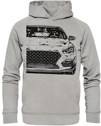 glstkrrn i30N Hoodie, Regular, Unisex, Heather Grey, L