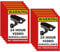 Wisdompro 10 Pack 24 Hour Video Surveillance Sign, CCTV Security Camera Sign, 4 x 6 Inch No Trespassing Warning Sticker, Indoor or Outdoor Use for Home, Business - UV Protected & Waterproof