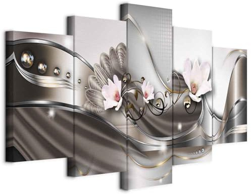 B&D XXL - Quadri Moderni Acustici per Soggiorno, Fiori Orchidea, 200x100 cm
