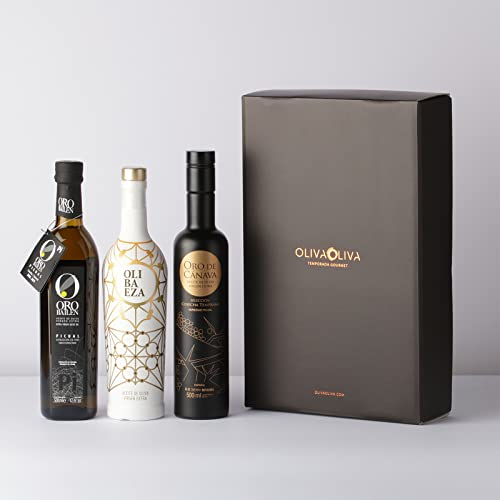 Mejores Aceites de Oliva Virgen Extra del Mundo (Jaén Selección 2021) - Pack de 3 botellas de 500 ml (Caja de cartón)