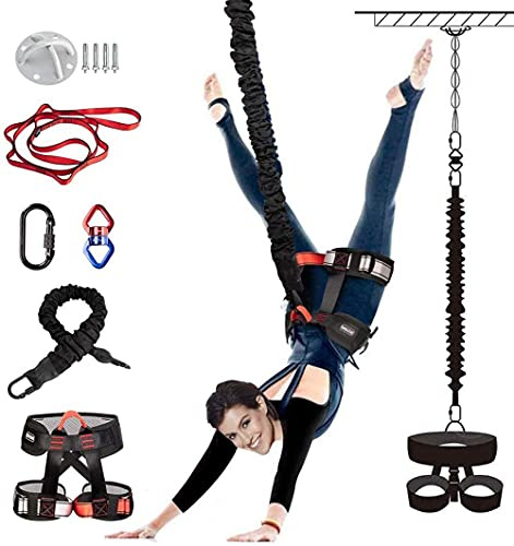 FBWSM Schweres Yoga Bungee Seil Set, Widerstandsgürtel Bungee Training Schwerkrafttraining Werkzeug Ausrüstung für Studio Home Gym Yoga, Schwerkraft Yoga Bungee Seil Kit,-50kg