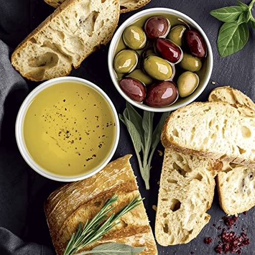 20 Servietten Brot und Oliven | Essen | Küche| Tischdeko 33x33cm