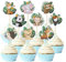 Gyufise 36 Stück Woodland Party Cupcake Topper Waldtier Tortenaufsatz Dekorationen Wild One Thema Geburtstag Party Dekoration für Babyparty Dschungel Safari Tier Thema Party Supplies Dekor