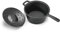 COMMERCIAL CHEF Casserole en fonte de 2 litres, cocotte en fonte avec couvercle et poignée bouclée, batterie de cuisine et casserole de camping pour recettes intérieures et extérieures