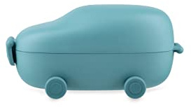 Sakura Adachi Alessi Food à Porter SA06 LAZ – Snackbox mit Zwei Fächern in Form eines Spielzeugautos aus Thermoplastischem Harz, BPA-Frei, Blau