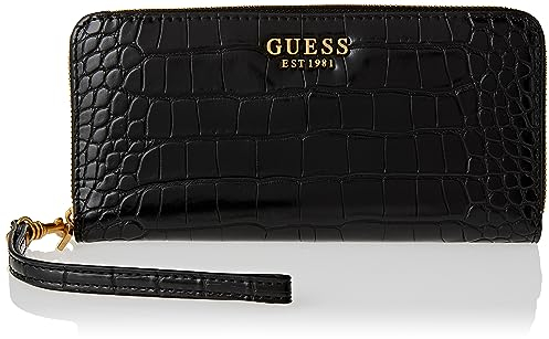 GUESS Laurel SLG Large Zip Around, Wallet Women, Le Noir, Taille Unique