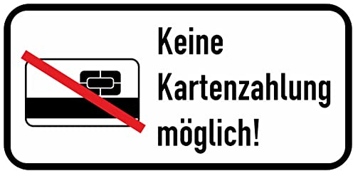 Daged 3x Keine Kartenzahlung Möglich EC oder Kreditkarten Aufkleber Nur Barzahlung Fenster Kasse außen innen Grösse 90x50mm KZ-3