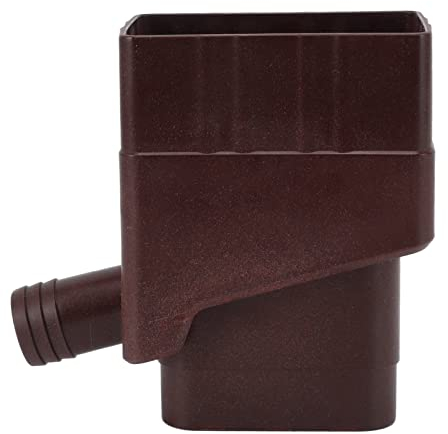 Sistema Recogida de Agua de Lluvia, Desviador Agua de Lluvia Resistente A Los Rayos UV para Jardín Exterior, Conector Desviador de Agua de Tejado con Tubo Agua para Barril Lluvia (Marron Oscuro)