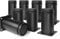 Masendelk 4 Inch Metal Furniture Legs Stainless Steel Adjustable Legs Black Metal Legs Round Cabinet Legs for Coffee Table Cabinet Desk Sofa Shelves, Pack of 8