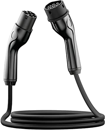 EM2GO Typ 2 Ladekabel 11kW für E-Auto Ladestation, Lade-Kabel Type 2 mit 8m Länge, tragbarer EV Charger für Elektro- und Hybrid-Autos, Wallbox Verbindungskabel 3-phasig