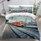 SK-YBB Bettwäsche Set 135x200 Zug Eisenbahn Bettwäsche für Kinder Junge 3 Teilig 3D Elektrische Lok Zug Lokomotive Kinderbettwäsche 135x200 Mit Reißverschluss mit 1 Bettbezug 2 Kissenbezügen
