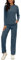 REORIA Damen Trainingsanzüge Sport Outfit Jogginganzug Hausanzug Workout Set Oberteil mit Knopf und Hose mit geradem Bein Grau Blau S