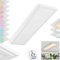 LED Deckenpanel Vex, dimmbare Deckenleuchte aus Metall/Kunststoff in Weiß, 120cm, 34 Watt, 4300 Lumen, 2700+6500 Kelvin, RGB Farbwechsler, steuerbar über Smart App oder beiliegender Fernbedienung