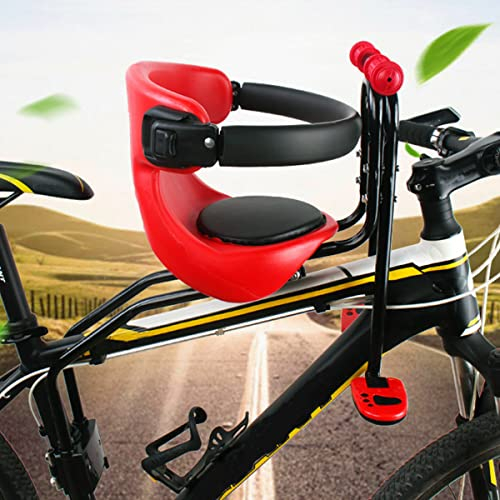 Jolre Fahrrad-Kindersitz vorne, Fahrrad-Kindersitz, Fahrrad-Kindersitz, Fahrradsitz mit Geländergriff, Verstellbarer Sitz mit Fußstütze, für Stadtrad, Klapprad Cruiser, max. Belastung 30KG.