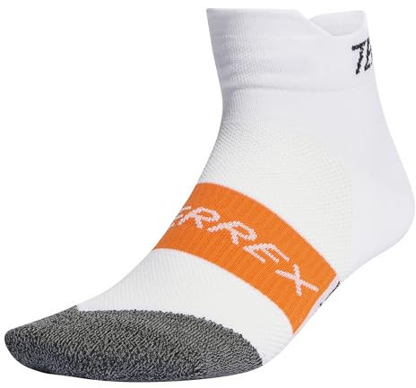 adidas Unisex Terrex HEAT.RDY Trail Running Speed Ankle Socks, White, 10.5-12.5