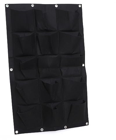 Supvox Hängender Pflanzgefäß-wandhalter 15 Taschen Atmungsaktiver Filz-Pflanzen-wachstumsbeutel Für Hof-Dekoration