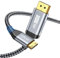 LDLrui Câble DisplayPort vers Mini HDMI de 1 m [résistant à la flexion, haute vitesse] Prend en charge 3840 x 2160/4K @ 60 Hz, vidéo UHD 2K @ 120 Hz pour ordinateur de bureau, ordinateur portable,