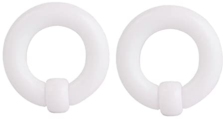 BCughia Tunnel 8mm Acryl Ohrringe Plugs Männer Reifen mit Ball Ohr Tunnel Set, 2 Stück