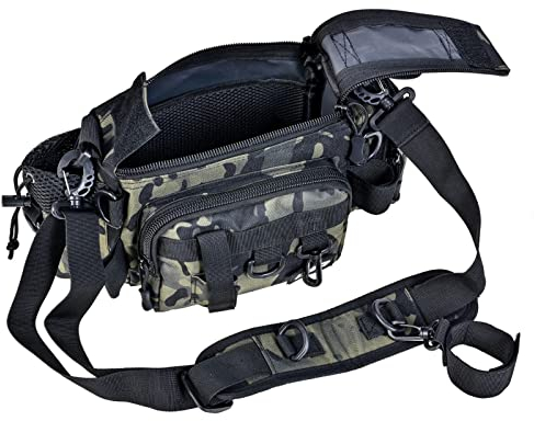 Generisch Sling Angelgerät Tasche,Rucksack Zum Angeln Im Freien Mit Abnehmbarem Schultergurt - Wasserfeste Angelgürteltasche Cross Body Fly -Fishing Sling Pack