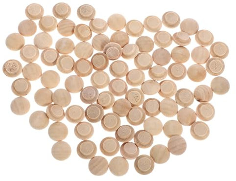 CIYODO 100stücke Möbel Lochstopfen Runde Holzstopfen Für Treppen Elegante Abdeckkappen Aus Buchenholz Für Bohrlöcher Einfache Installation Mit Holzschrauben