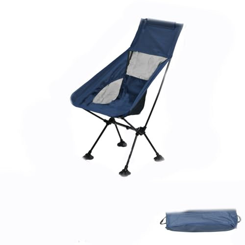 Benyong Campingstuhl Faltbar Campingstuhl Kleines Packmaß Camping Stuhl Ultraleicht Klappstuhl Faltstuhl Chair Klappbar (Marine-groß)