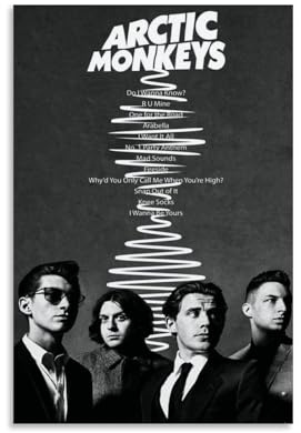SAPJFVNK Arctic Monkeys AMCanvas Kunstalbum, Poster, Hip-Hop-Künstler, Leinwand, Malalbum, Ölgemälde, Dekoration, Teenager, Zuhause, Büro, 30 x 45 cm, ungerahmt, 35