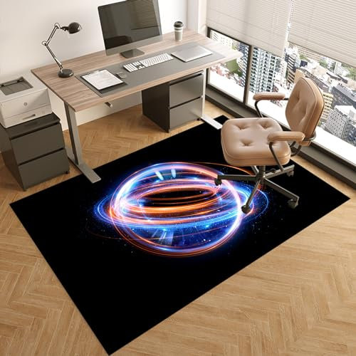 Tappetino da ufficio di alta qualità, 160 x 200 cm, per tappeti a pelo basso e medio, antiscivolo, robusto, per sedie a rotelle in casa e in ufficio
