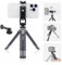 Mechrig Mini Camera Tripod Kit, All Aluminum Desk Tripod with 360° Phone Holder for DSLR/Action Camera/Cellphone, Phone Tripod Stand Selfie Stick for Video Recording/Vlogging, Max Load 11lbs (SY027)