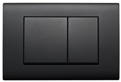 Mendorio Plaque de Commande WC avec Barre de Fixation et Cadre d'Installation, Compatible avec Geberit,Sigma,UP300&UP320, Pièces de Rechange pour Plaques de Commande,Dimensions 245×164 mm.(Noir)